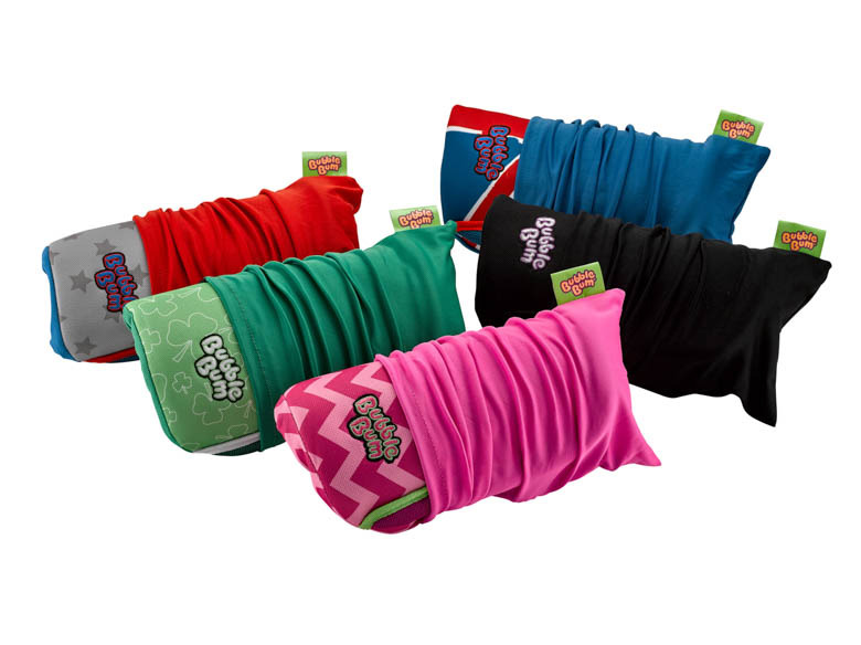 Full BubbleBum seat range rolled up in carry bags Full BubbleBum seat range rolled up in carry bags